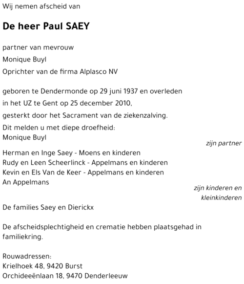 Paul SAEY