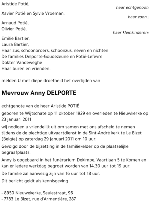 Anny DELPORTE