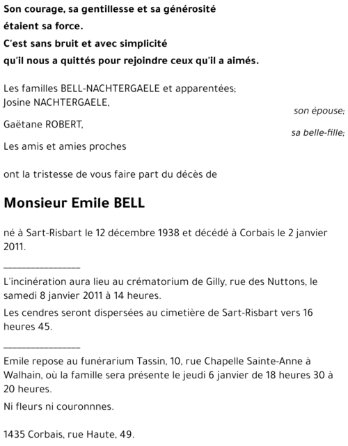 Emile BELL