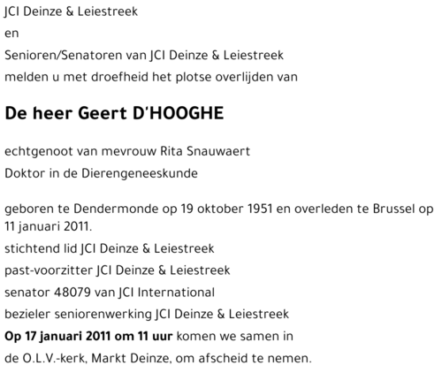 Geert D'HOOGHE