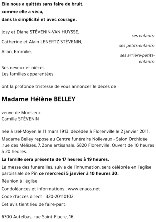 Hélène BELLEY