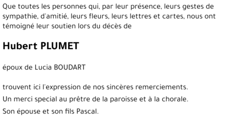 Hubert PLUMET