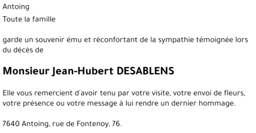 Jean-Hubert DESABLENS