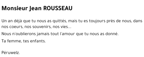 Jean ROUSSEAU