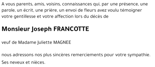 Joseph FRANCOTTE