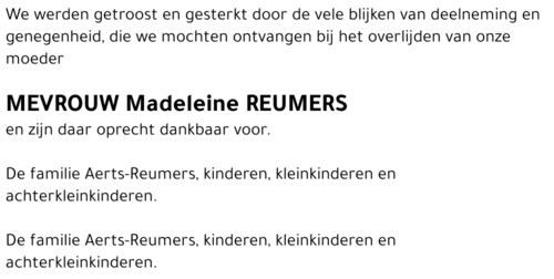Madeleine Reumers