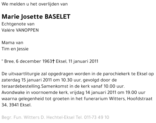 Marie Josette Baselet