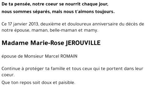 Marie-Rose JEROUVILLE