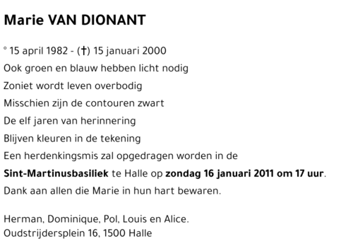 Marie VAN DIONANT