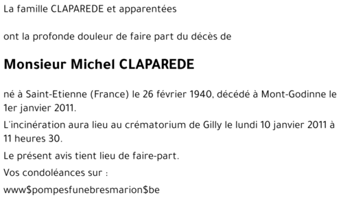 Michel CLAPAREDE