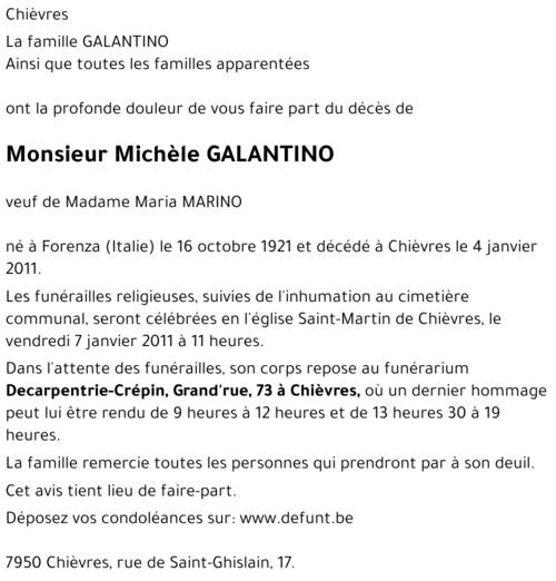 Michèle GALANTINO