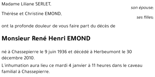 René Henri EMOND