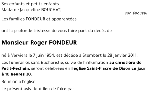 Roger FONDEUR