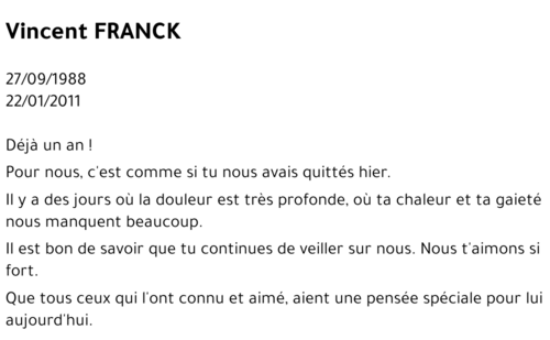 Vincent FRANCK