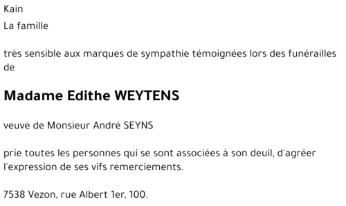 Edithe WEYTENS