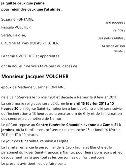 Jacques VOLCHER
