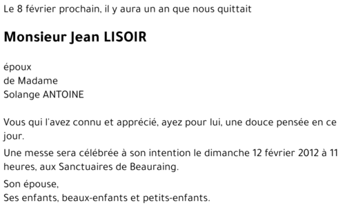Jean LISOIR