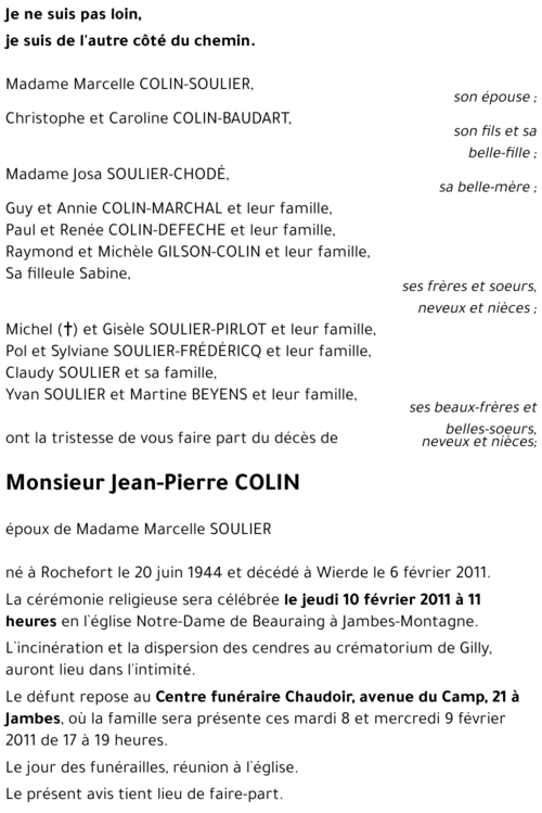Jean-Pierre COLIN