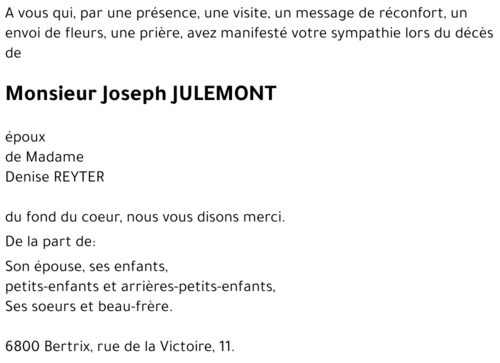 Joseph JULEMONT