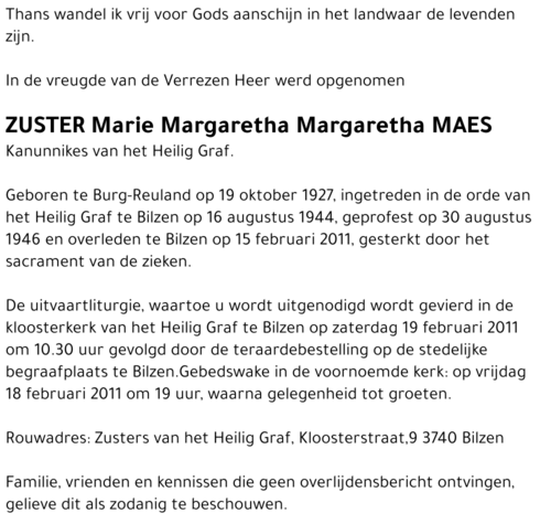Marie Margaretha Maes