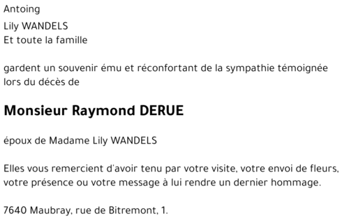 Raymond DERUE