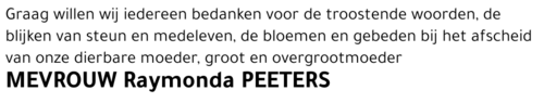 Raymonda PEETERS