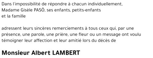Albert LAMBERT