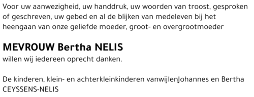 Bertha NELIS