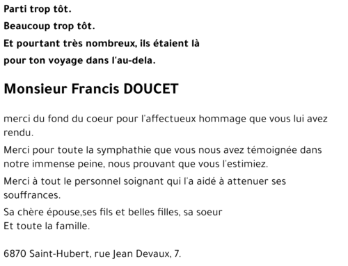 Francis DOUCET