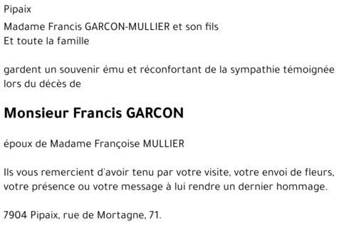 Francis GARCON