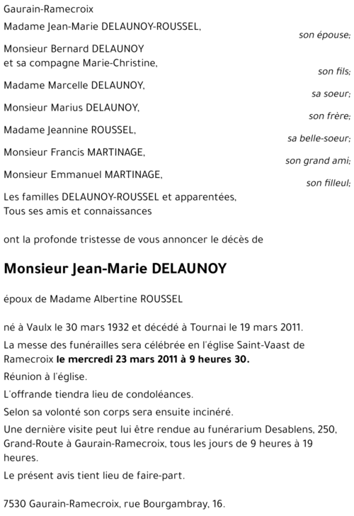 Jean-Marie DELAUNOY