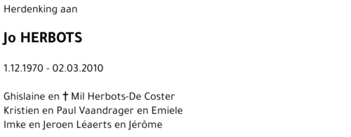 Jo HERBOTS