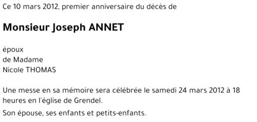 Joseph ANNET