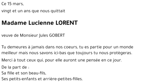 Lucienne LORENT