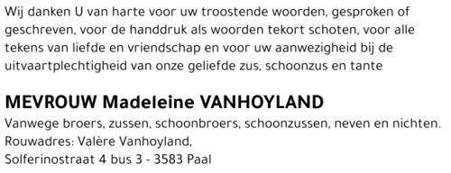 Madeleine Vanhoyland