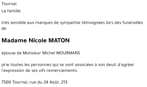 Nicole MATON