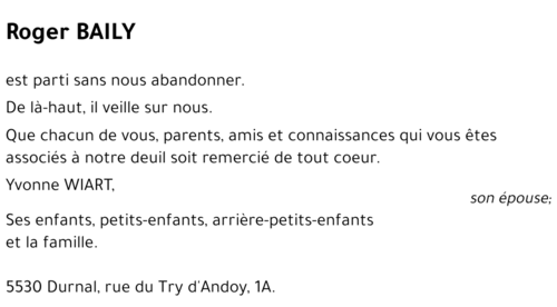 Roger BAILY