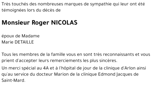 Roger NICOLAS