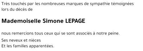 Simone LEPAGE