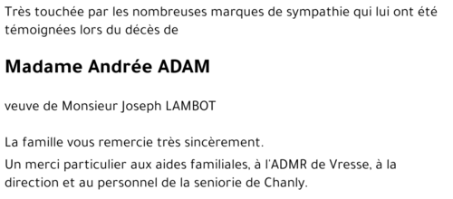 Andrée ADAM