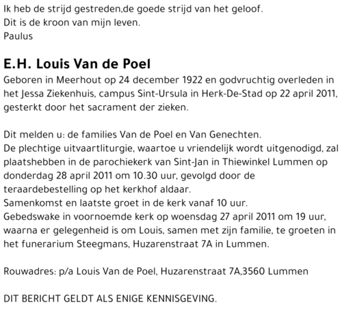 E.H. Louis Van de Poel