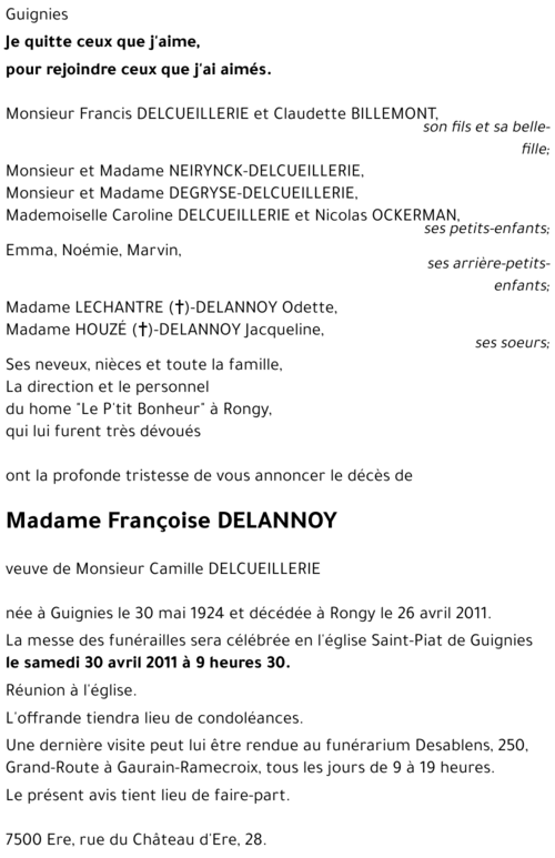 Françoise DELANNOY