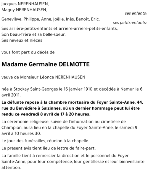 Germaine DELMOTTE