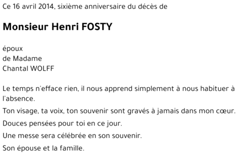 Henri FOSTY