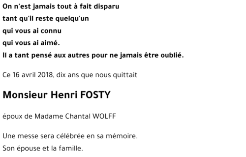Henri FOSTY