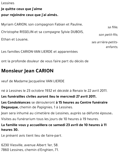 Jean CARION