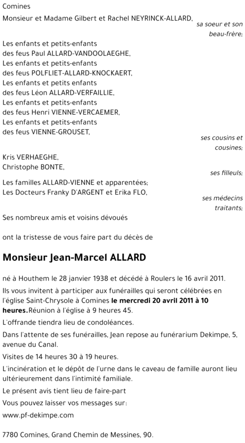 Jean-Marcel ALLARD
