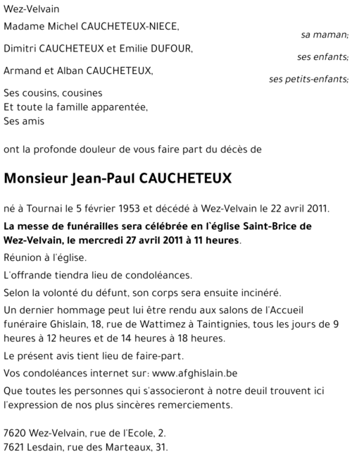 Jean-Paul CAUCHETEUX