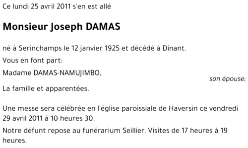 Joseph DAMAS