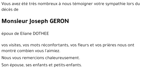 Joseph GERON